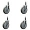 Service Caster 6'' Gray Poly Wheel Swivel 3/4'' Expanding Stem Caster Set, 4PK SCC-EX20S614-PPUB-34-4 - alternate 1